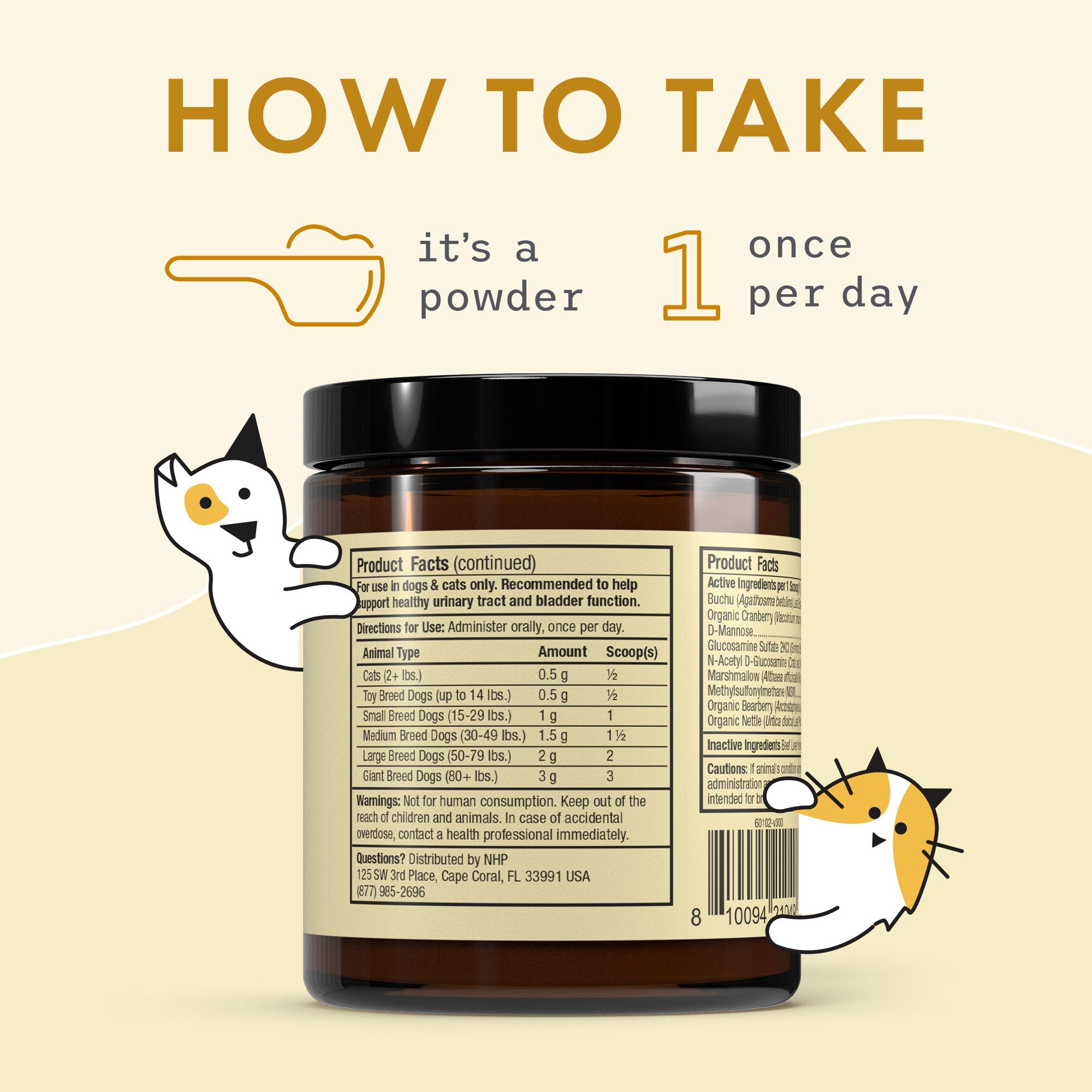 Bark & Whiskers Bladder Support, 3.17 Oz. (90 g), 90 Scoops, Supports Urinary Tract Health, with Cranbery & D-Mannose, Vet Formulated, Non-GMO, Dr. Mercola - Image 6