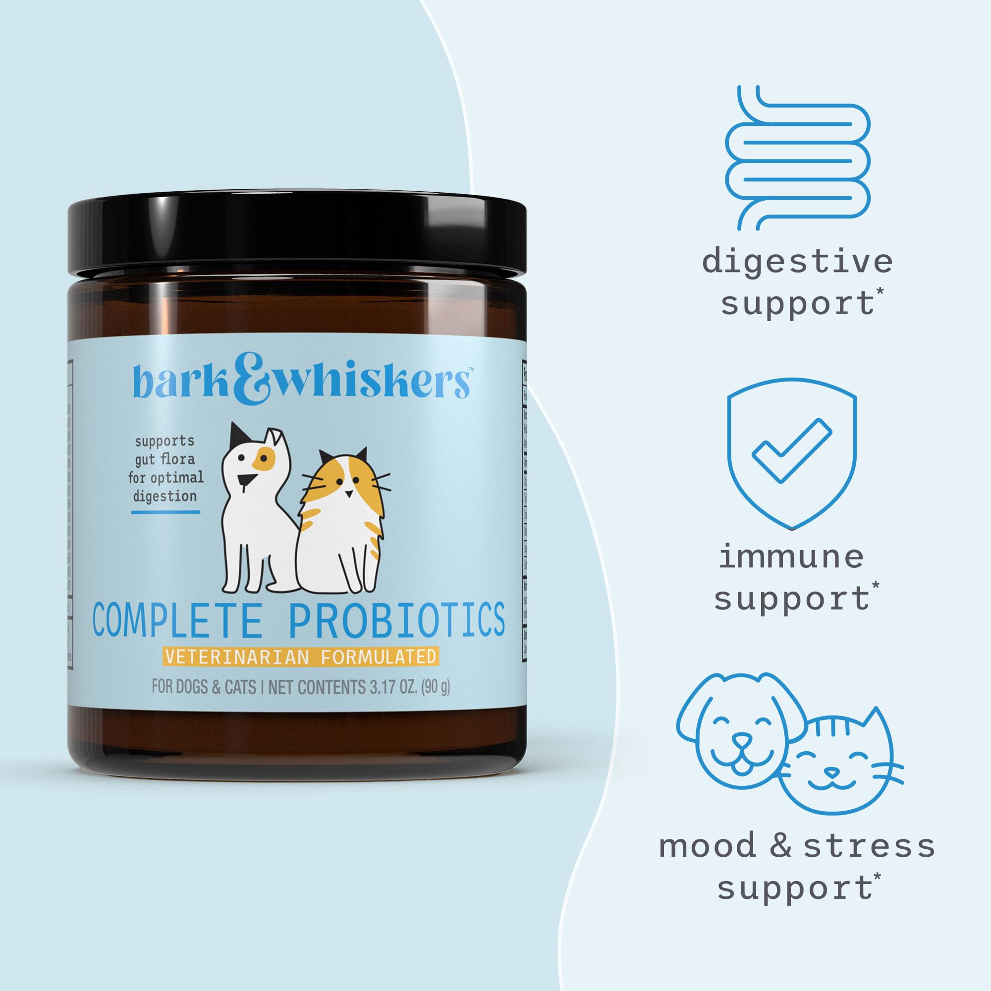 Bark & Whiskers, Complete Probiotics, for Cats and Dogs, 3.17 oz (90 g), Supports Immune Function, Digestive Support, Non GMO, Soy Free, Gluten Free - Image 4