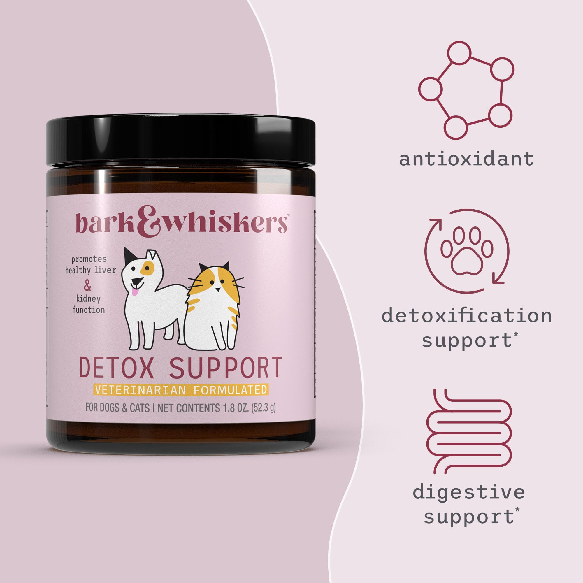 Bark & Whiskers Detox Support - Helps Support Healthy Liver & Kidney Function - Herbal Blend with Organic Milk Thistle & Green Tea - 1.8 oz - Image 4