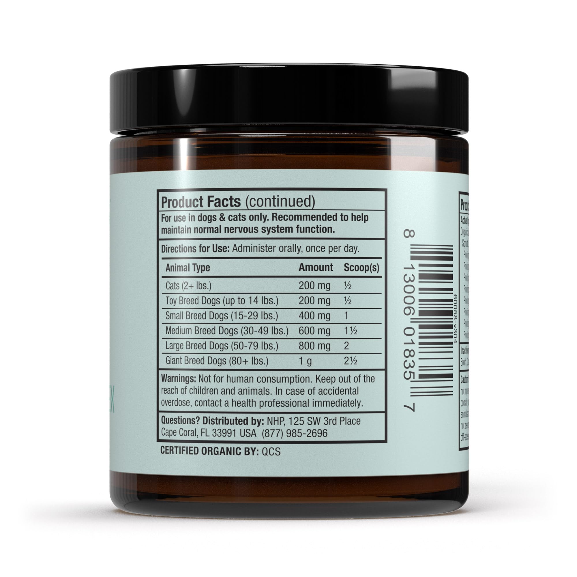 Bark & Whiskers Organic Vitamin B Complex - B Vitamins for Energy & Nervous System Support - for Cats & Dogs - USDA Certified - 0.85 oz - Image 3