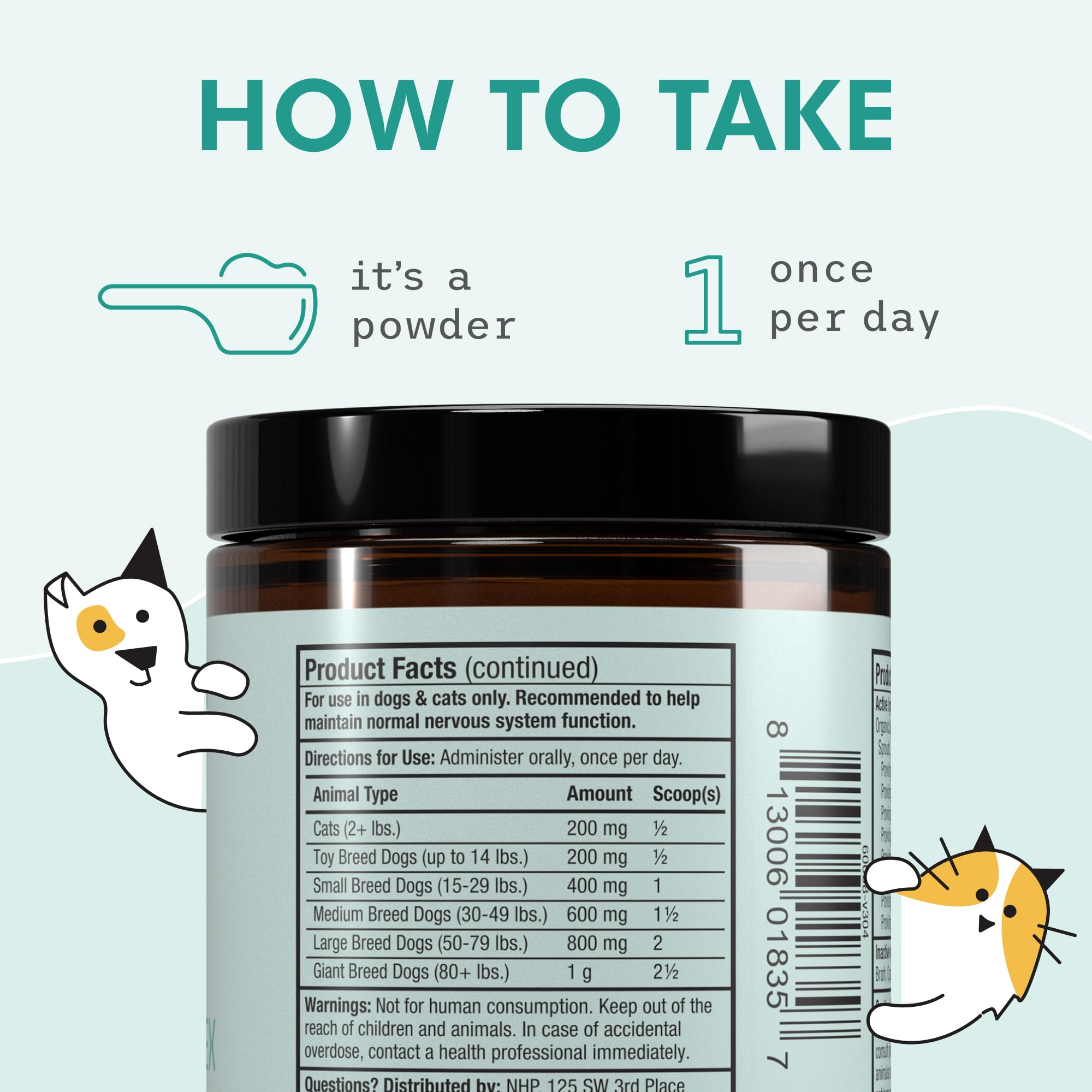 Bark & Whiskers Organic Vitamin B Complex - B Vitamins for Energy & Nervous System Support - for Cats & Dogs - USDA Certified - 0.85 oz - Image 6