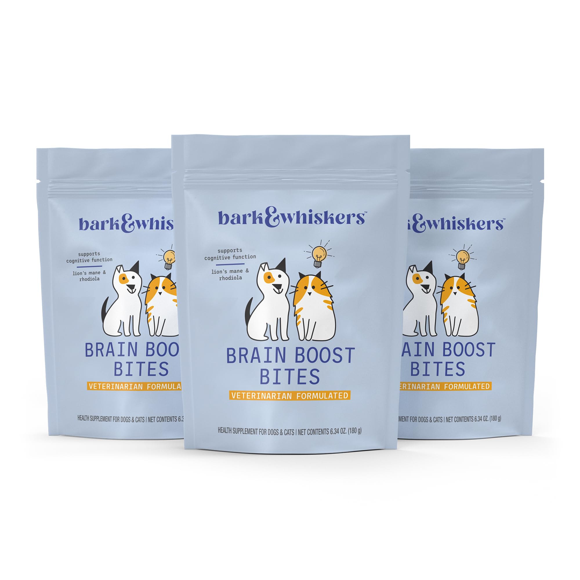 DR MERCOLA Bark & Whiskers Brain Boost Bites, 6.34 oz, 1 Bag, Gluten Free, Soy Free, Non-GMO - Image 3