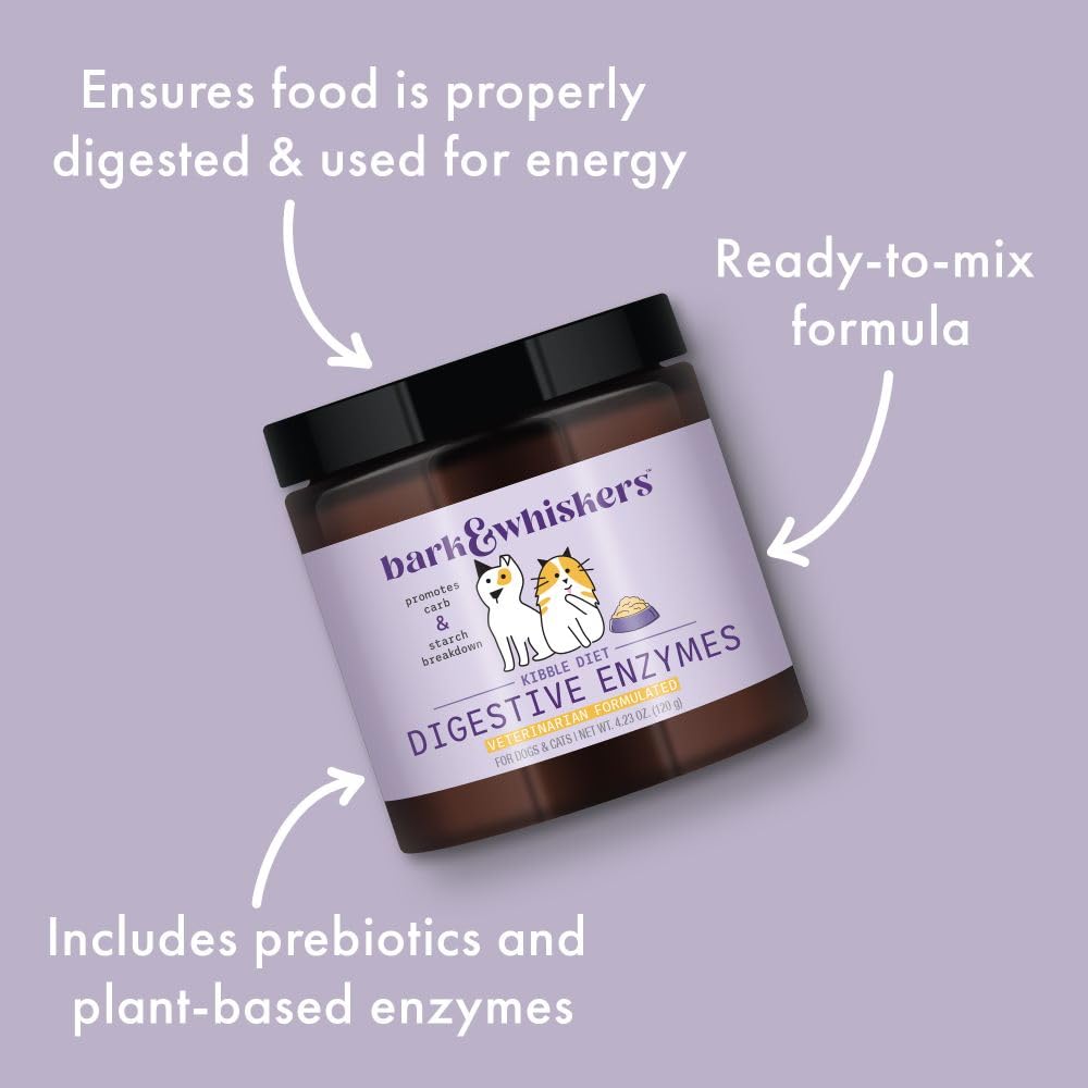 Dr. Mercola Bark & Whiskers Digestive Enzymes – Veterinarian Formulated – for Dogs & Cats – Non-GMO – 150 Scoops – Supports Kibble Digestion - Image 6