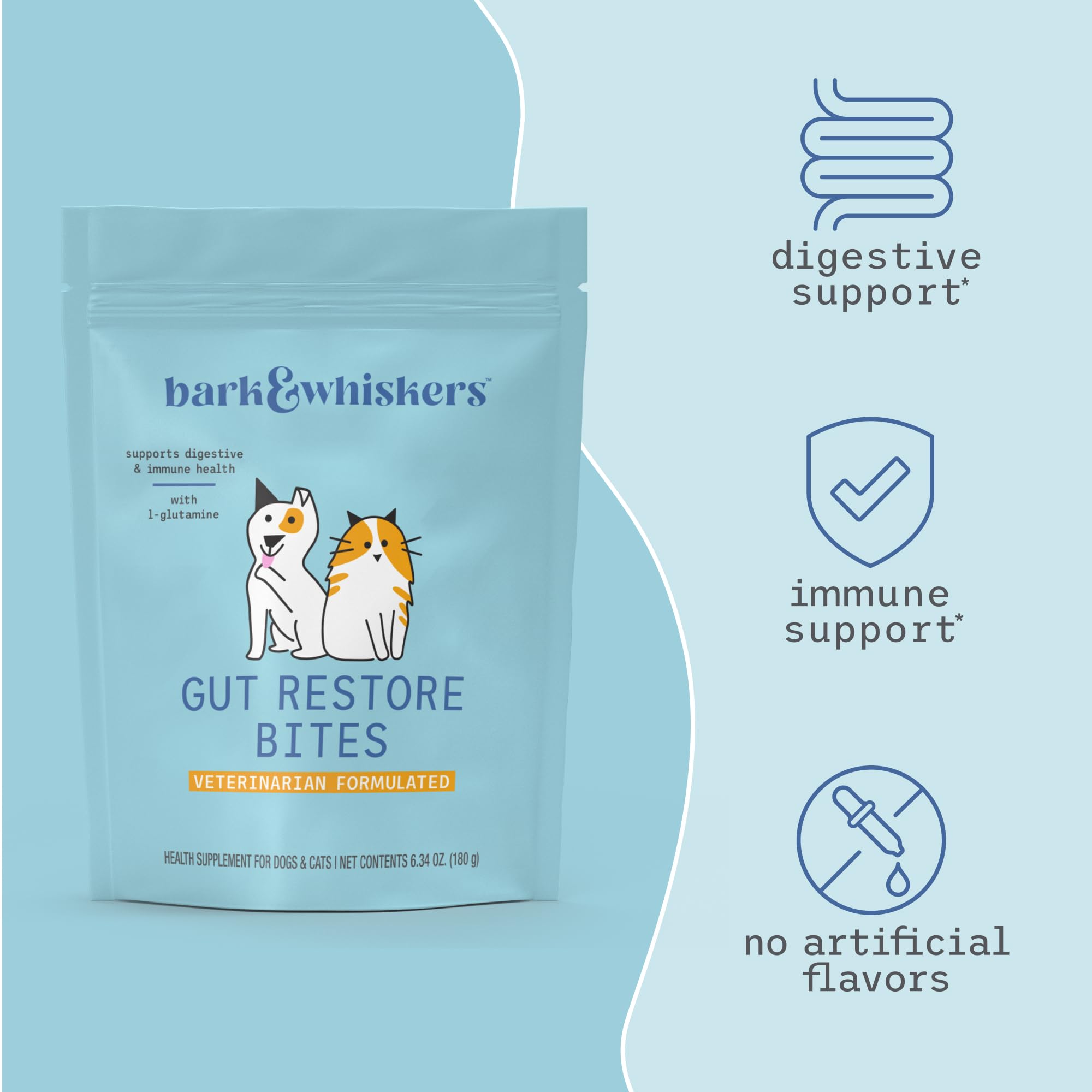 Dr. Mercola Bark & Whiskers Gut Restore Bites, 6.34oz (180 g), Supports Digestive and Immune System, Non-GMO - Image 3