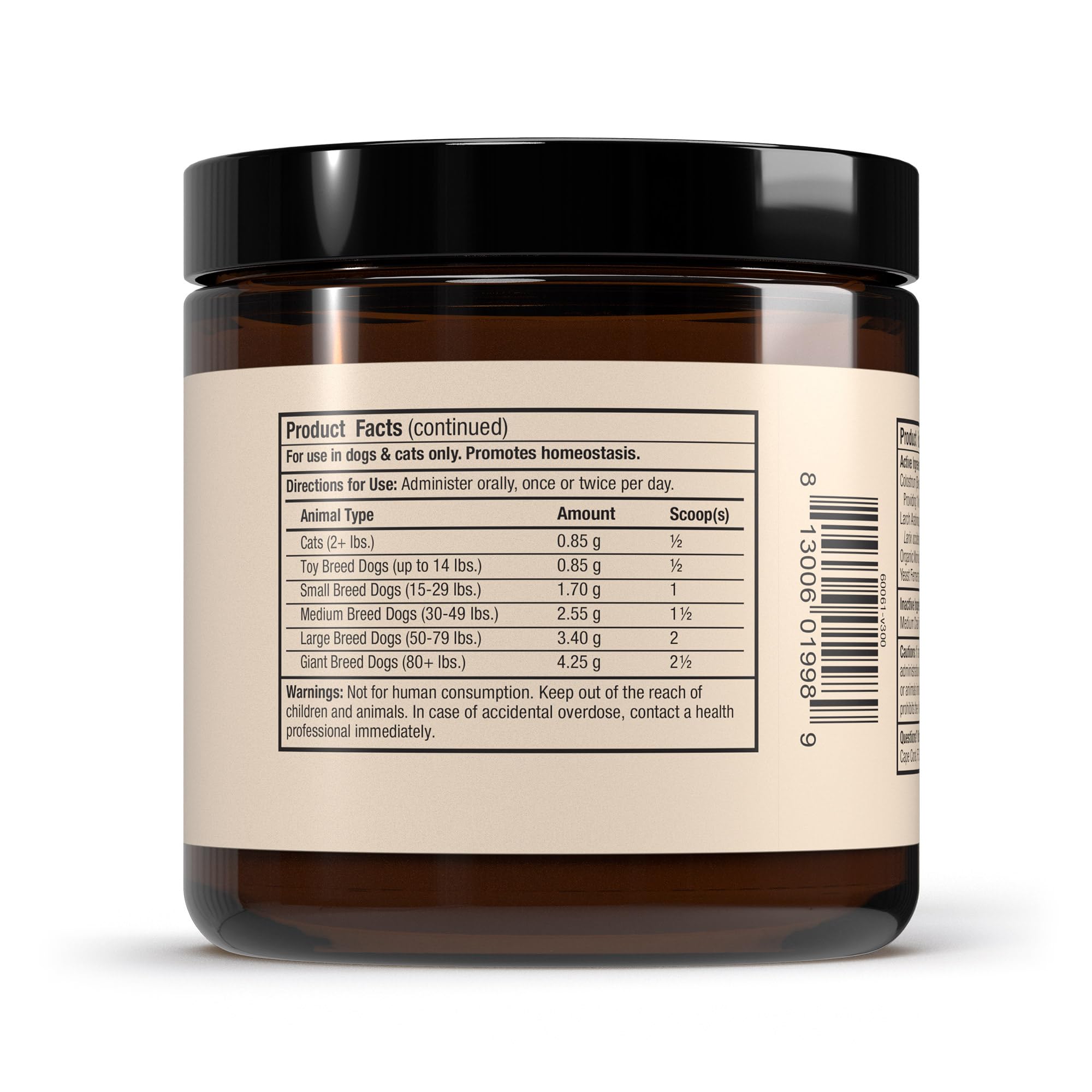 Dr. Mercola Bark & Whiskers Immune Support - Immune Health Support - Prebiotics - Colostrum - Moringa - Yeast Fermentate - 3.50 oz. (60 Scoops) - Image 3