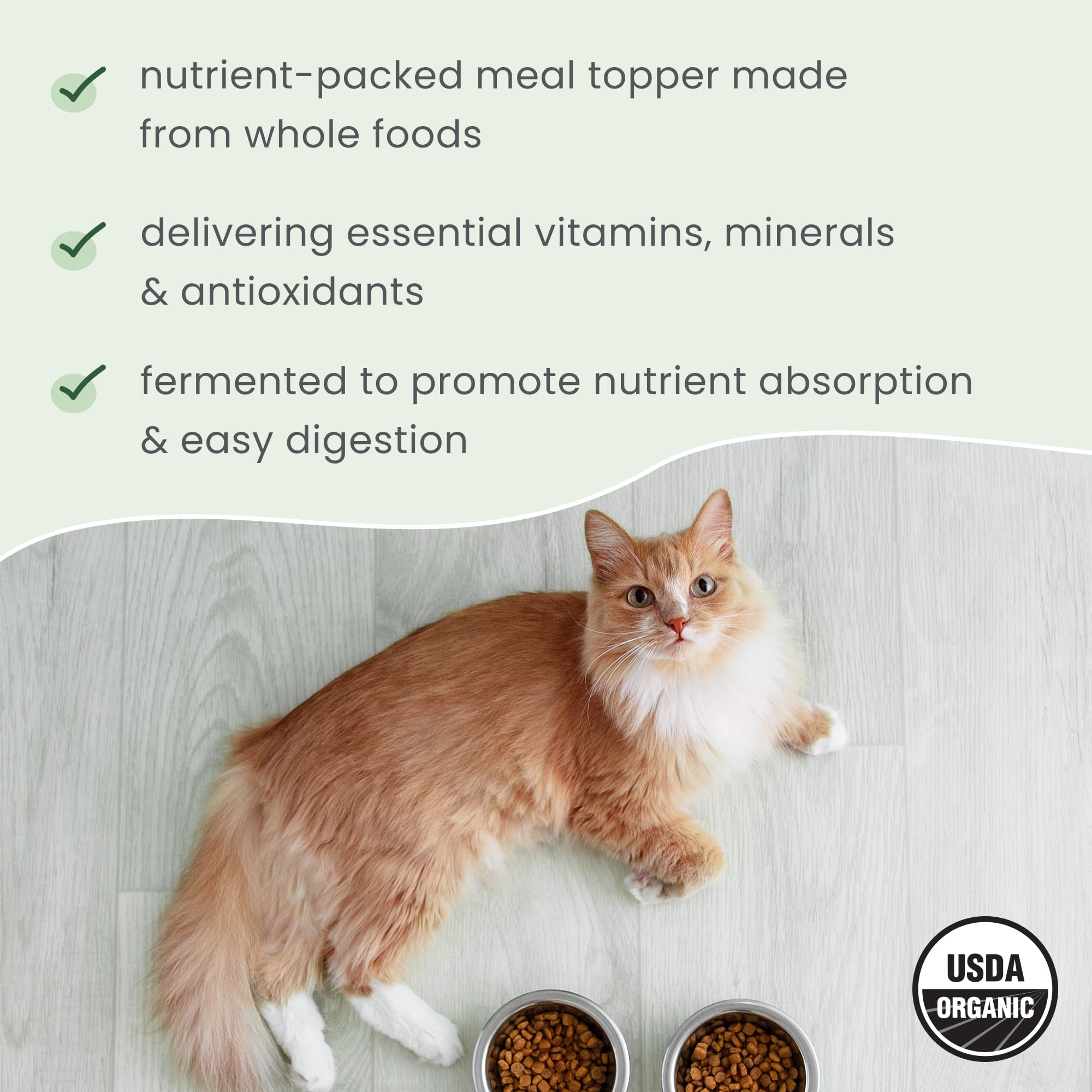 Dr. Mercola Bark & Whiskers Organic Fermented Superfoods - Nutrient-Rich Meal Topper for Dogs & Cats - with Antioxidants - Cheddar Flavor - USDA Organic - 60 Scoops - Image 5