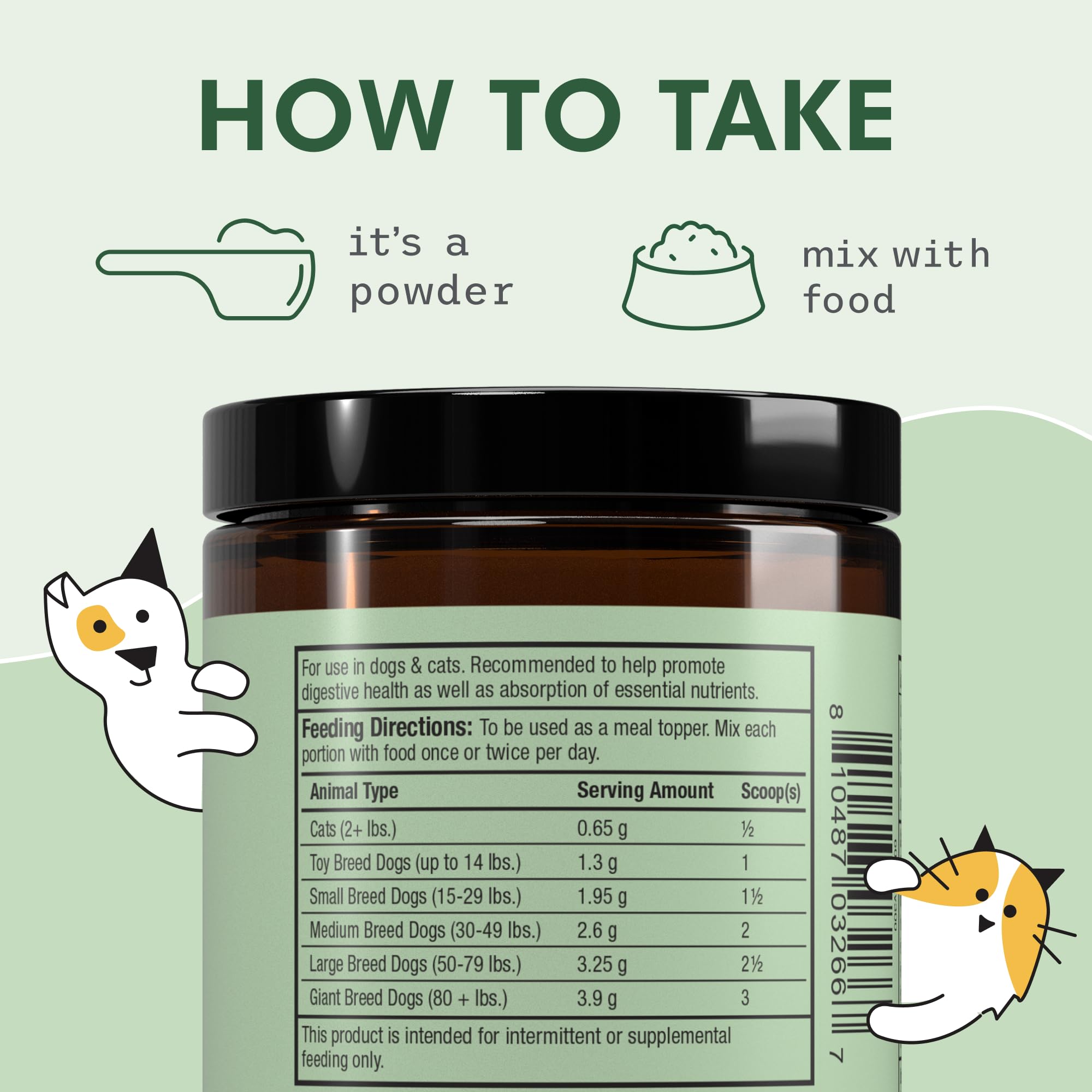 Dr. Mercola Bark & Whiskers Organic Fermented Superfoods - Nutrient-Rich Meal Topper for Dogs & Cats - with Antioxidants - Cheddar Flavor - USDA Organic - 60 Scoops - Image 6