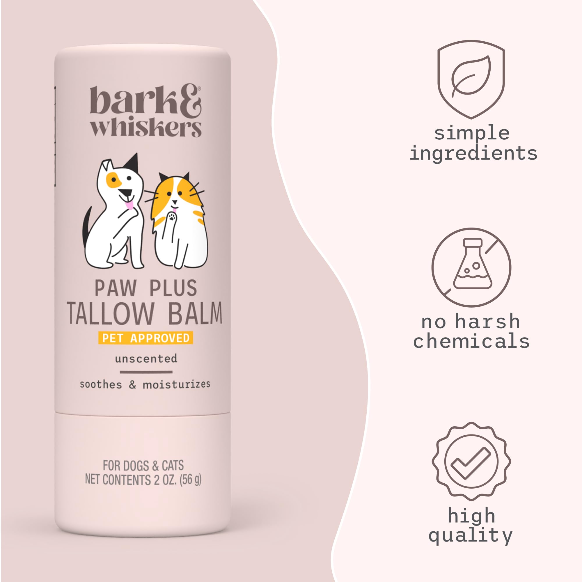 Dr. Mercola Bark & Whiskers Paw Plus Tallow Balm - Veterinarian-Formulated Gentle Paw Balm - Non-Greasy Formula with Organic Coconut MCT Oil - Unscented - 2oz - Image 4