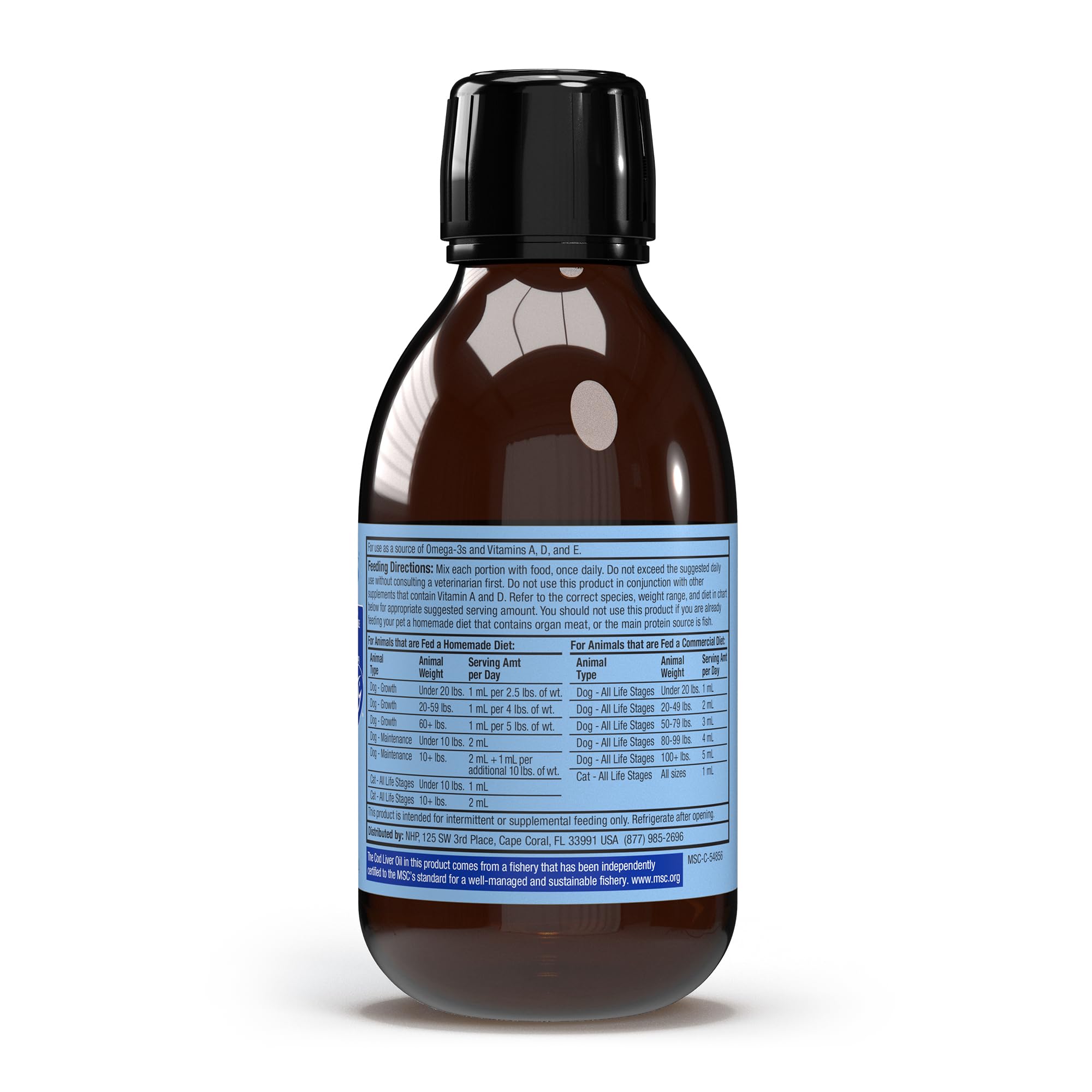 Dr. Mercola Bark & Whiskers Wild Alaskan Cod Liver Oil for Dogs & Cats, Omega-3s, Vitamin E, Skin and Coat, Joint Health, Veterinarian Formulated, Non-GMO - 6.8 Fl. Oz. (200 mL) - Image 3