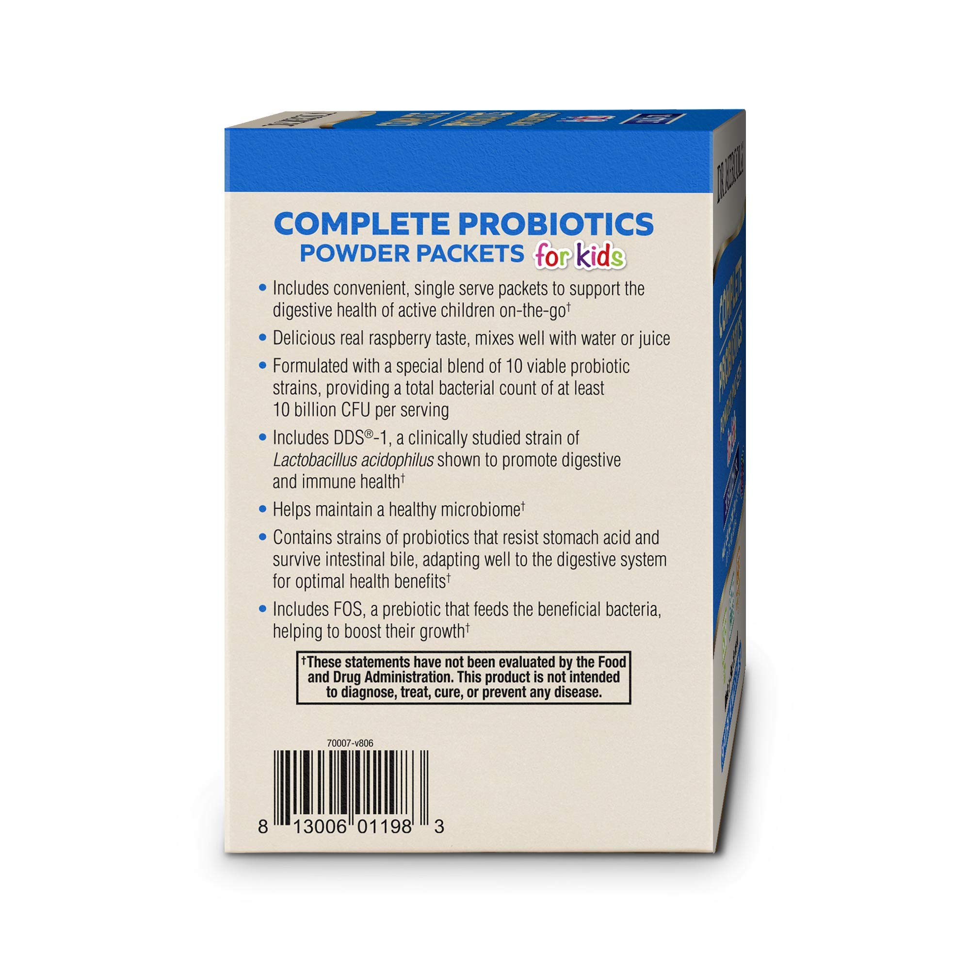 Dr. Mercola Complete Probiotics Powder Packets for Kids - Supports Digestive & Immune Health - 10 Strains - with Prebiotics - Non-GMO, Gluten-Free & Soy-Free - 30 Packets - Image 5