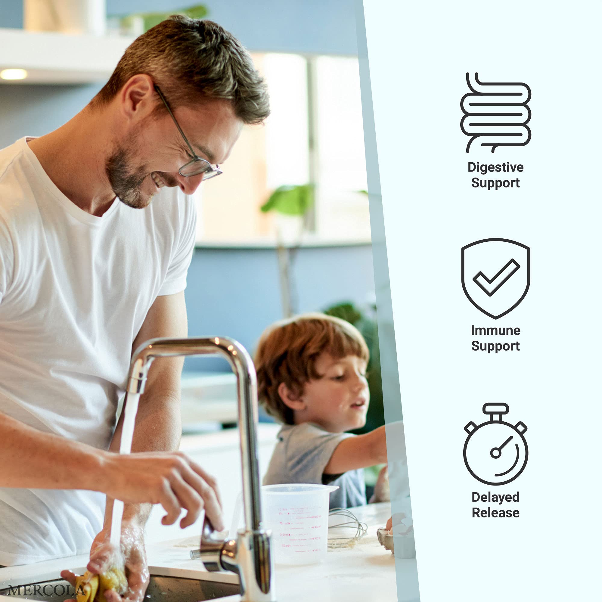 Dr. Mercola Complete Probiotics Powder Packets for Kids - Supports Digestive & Immune Health - 10 Strains - with Prebiotics - Non-GMO, Gluten-Free & Soy-Free - 30 Packets - Image 6