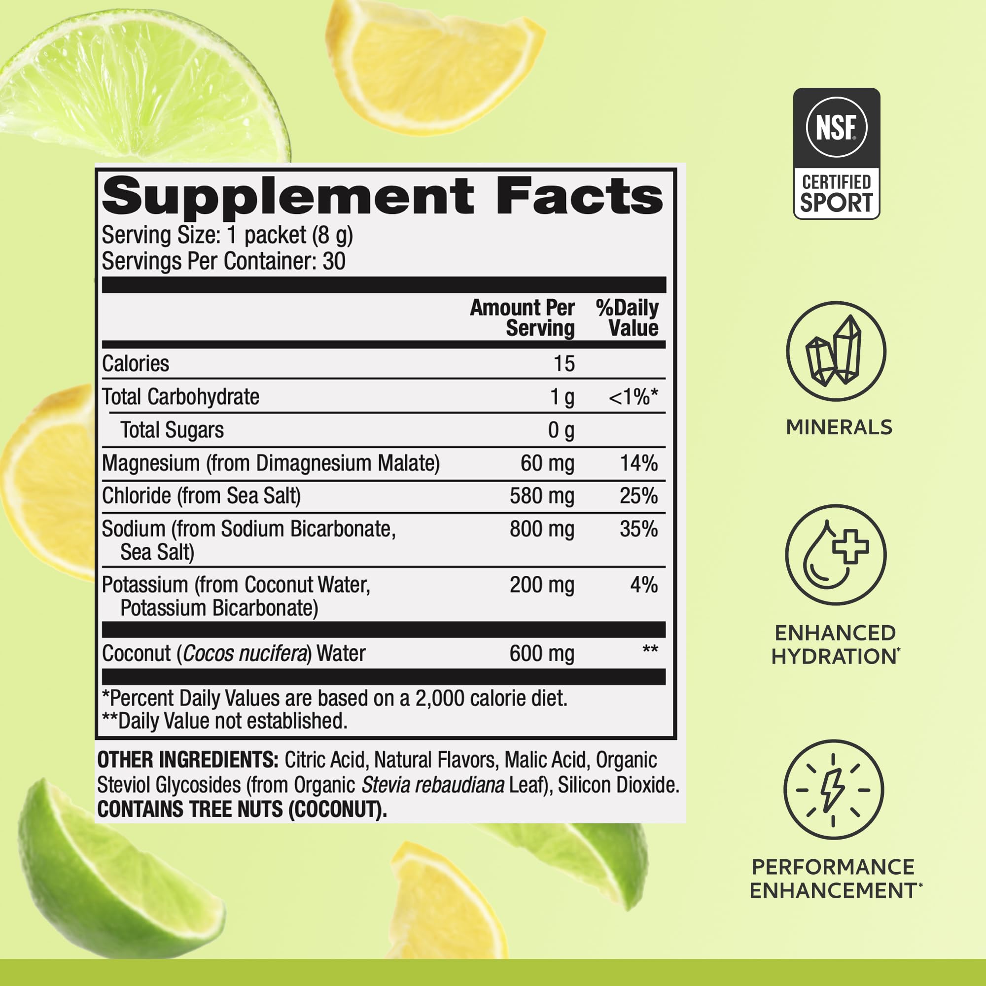 Dr. Mercola Pure Power Electrolytes - Supports Hydration & Muscle Function - Magnesium & Potassium Blend - 0 g Sugar per Serving - Lemon Lime - 30 Packets - Image 3
