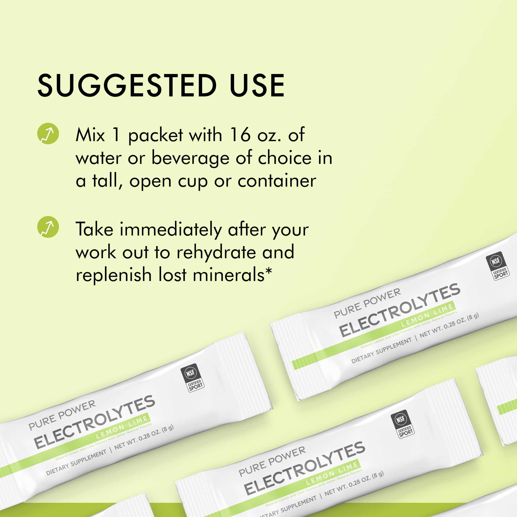 Dr. Mercola Pure Power Electrolytes - Supports Hydration & Muscle Function - Magnesium & Potassium Blend - 0 g Sugar per Serving - Lemon Lime - 30 Packets - Image 5