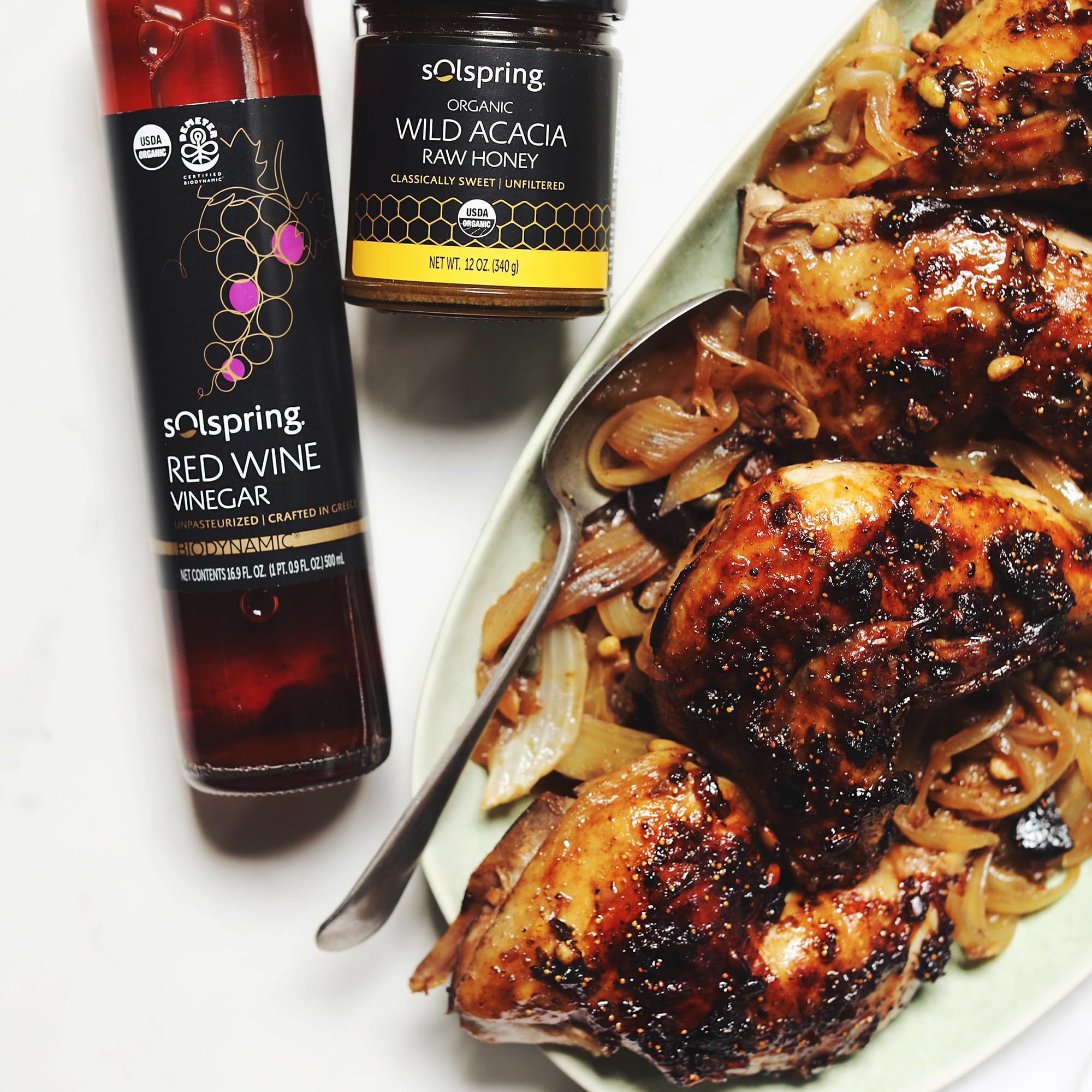 Dr. Mercola Solspring Red Wine Vinegar - Biodynamic Organic Vinegar, Fermented Using the Traditional Orleans Method, Unfiltered and Glass Bottled, Certified USDA Organic, 16.9 fl oz, 33 Servings - Image 4